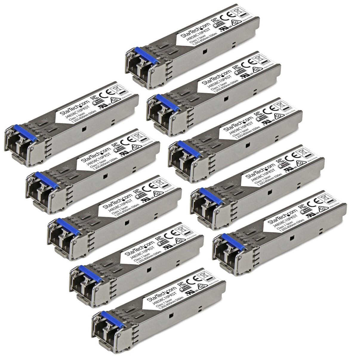 StarTech.com J4859C10PKST módulo de red del transceptor Fibra óptica 1250 Mbit/s