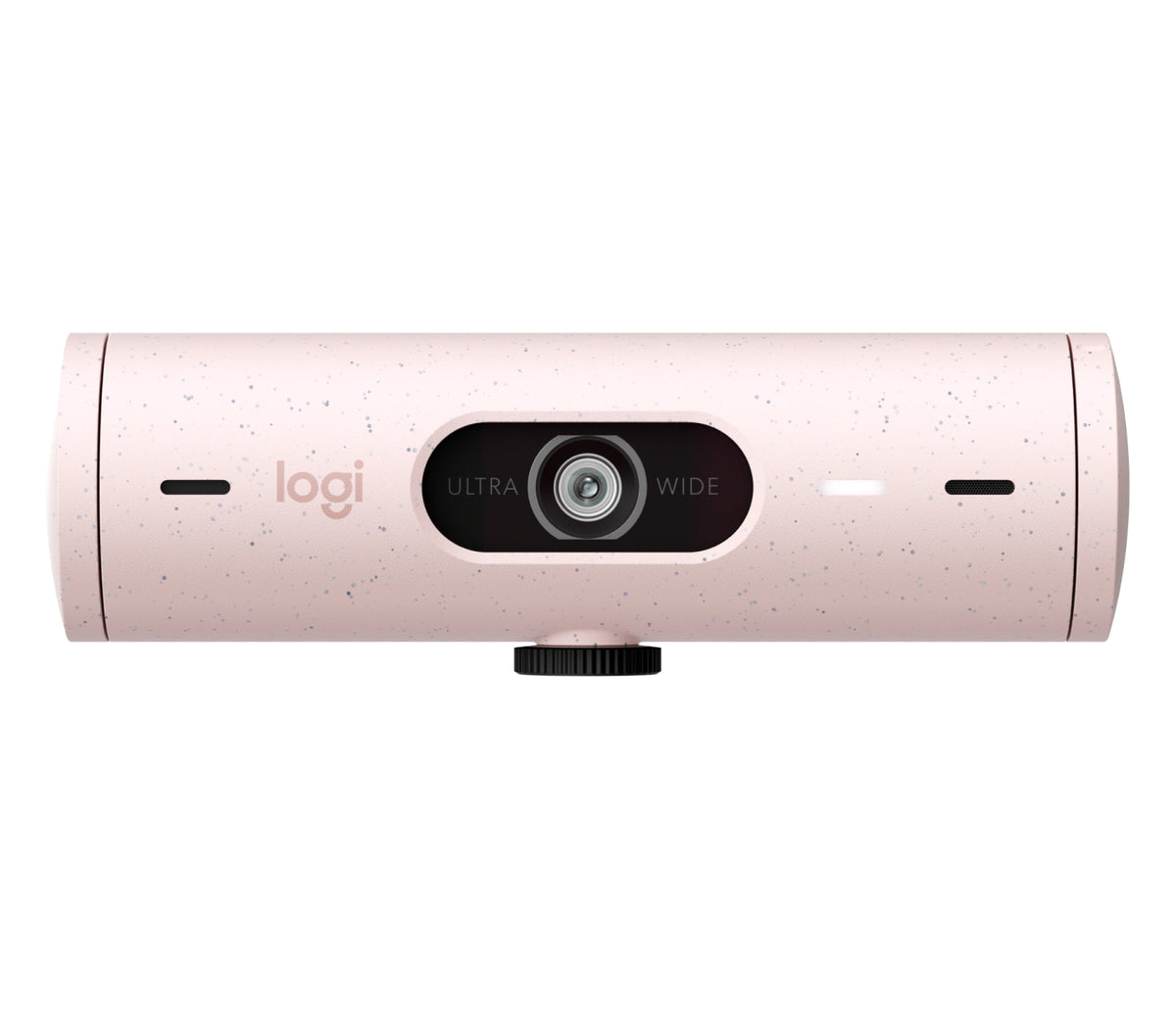 Cámara Web Logitech Brio 500 FHD Resolución 1080p Corrección Iluminación Encuadre Automático Color Rosa