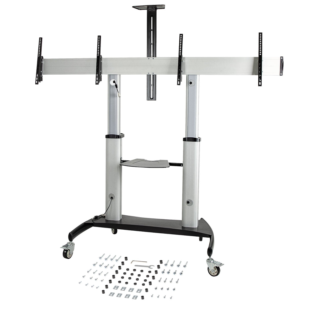 StarTech.com STNDMTVDUO soporte para TV 152.4 cm (60") Negro, Plata