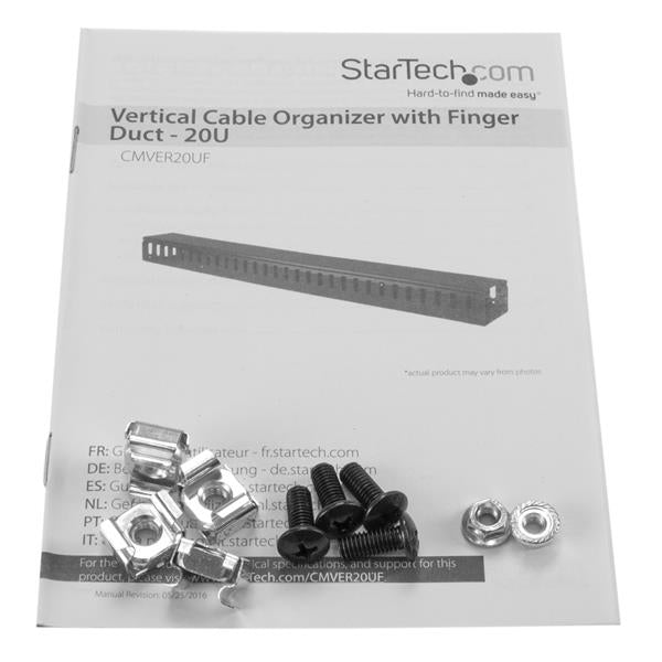 StarTech.com CMVER20UF accesorio para rack Panel de gestión de cables
