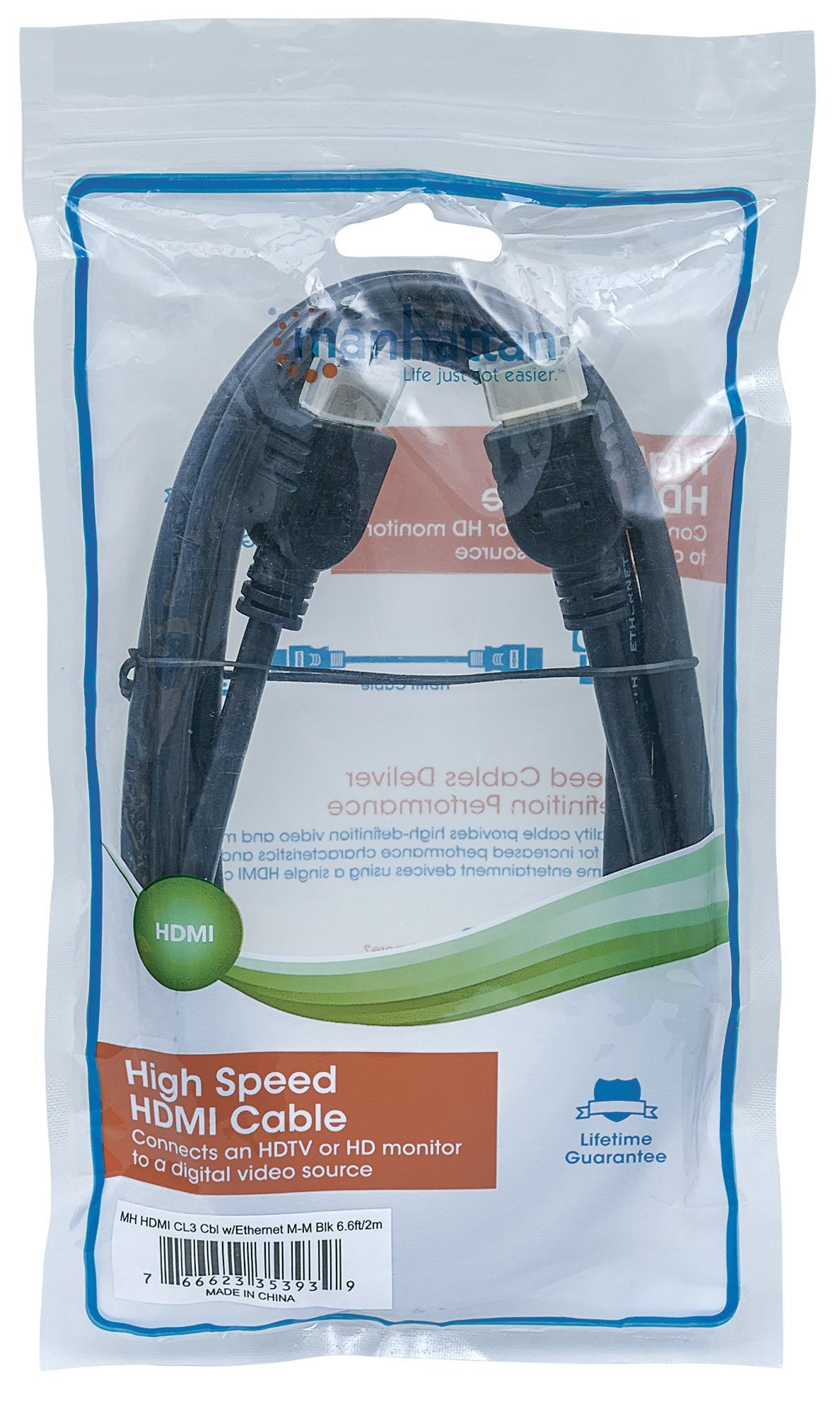 Manhattan 353939 cable HDMI 2 m HDMI Tipo A (Estándar) Negro