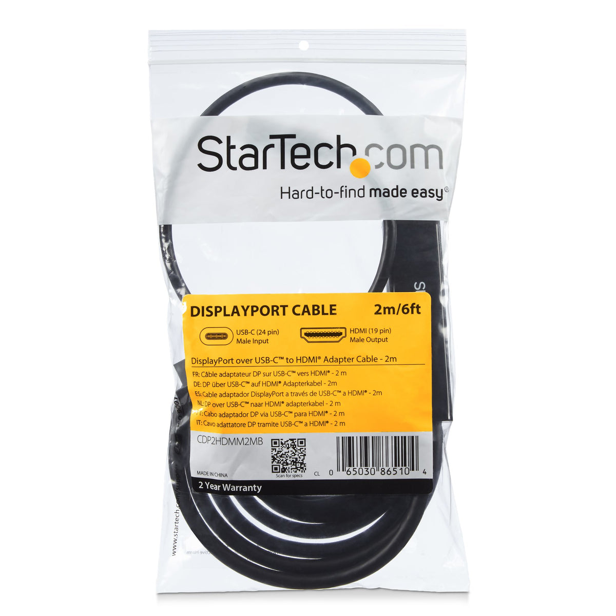 StarTech.com CDP2HDMM2MB adaptador de cable de vídeo