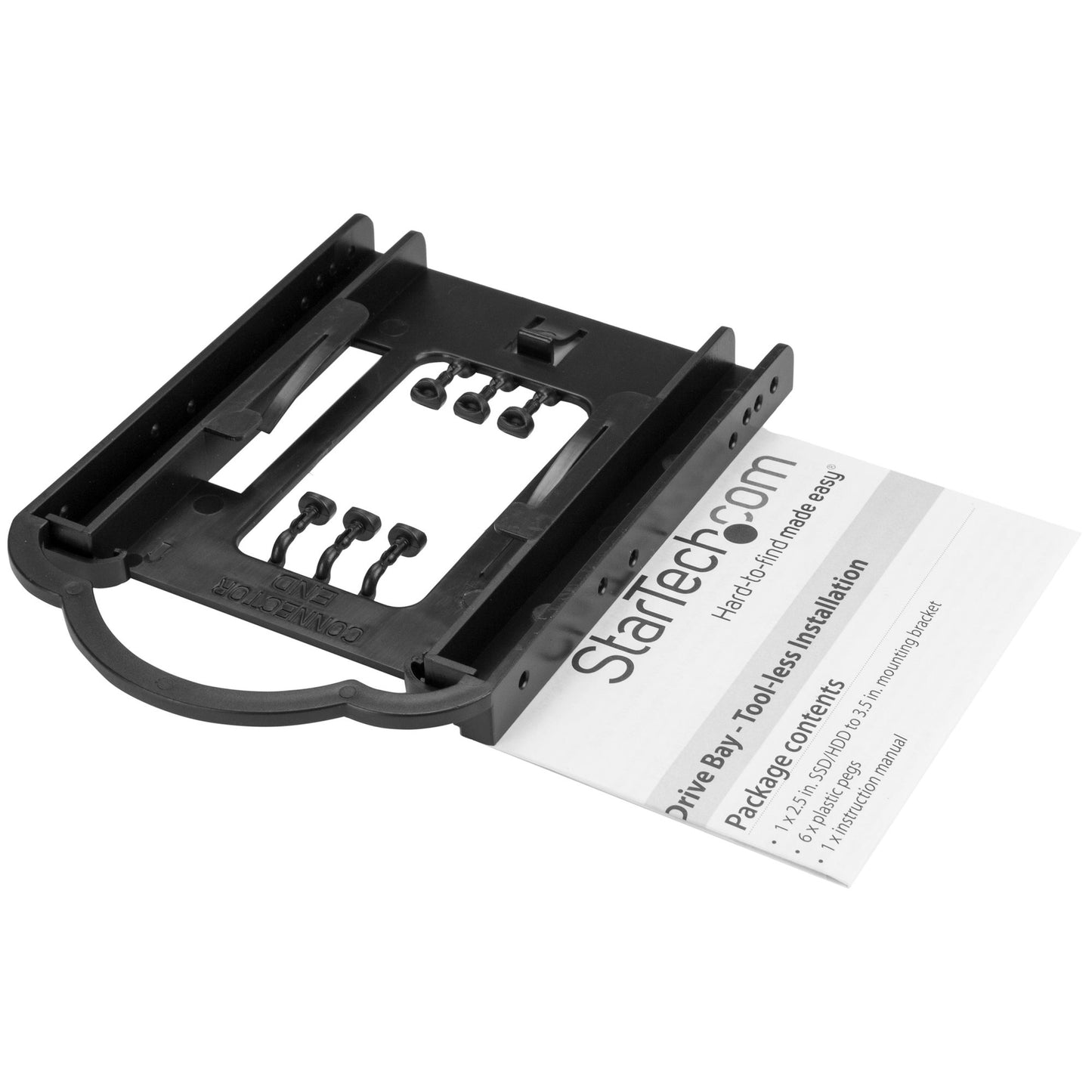 StarTech.com BRACKET125PT panel para bahía de discos 8.89 cm (3.5") Panel de transportación Negro