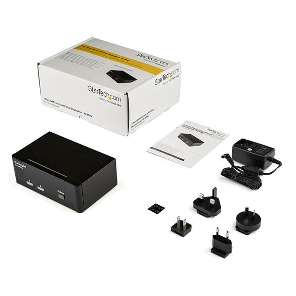 StarTech.com SV231DPDDUA2 interruptor KVM Negro