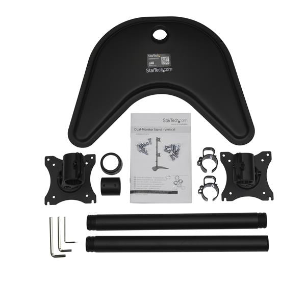StarTech.com ARMBARDUOV soporte para pantalla plana 68.6 cm (27") Escritorio Negro