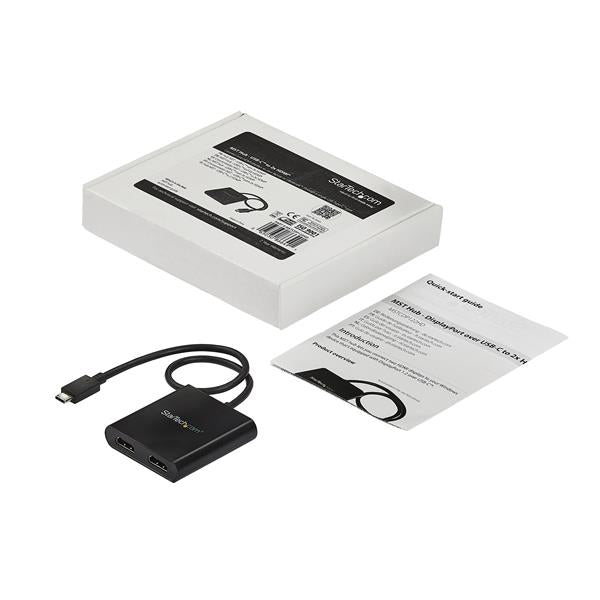 StarTech.com MSTCDP122HD adaptador gráfico USB 3840 x 2160 Pixeles Negro