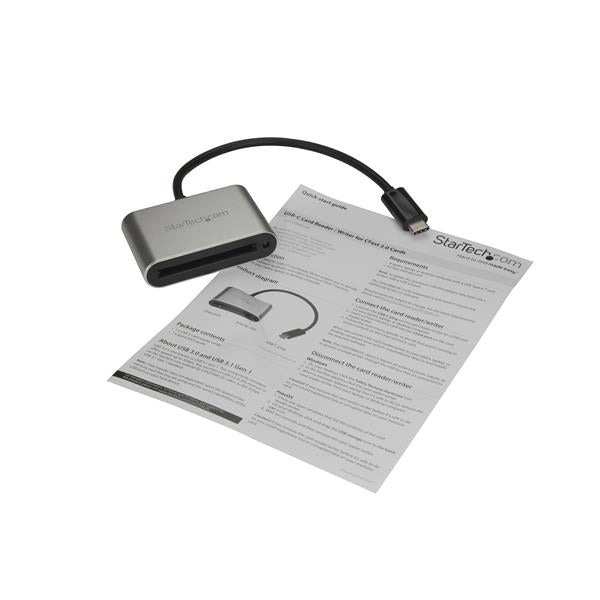 StarTech.com CFASTRWU3C lector de tarjeta USB 3.2 Gen 1 (3.1 Gen 1) Type-C Negro, Plata