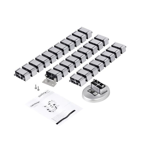 StarTech.com CMVBMOD organizador de cables Escritorio Funda de cable Plata 1 pieza(s)