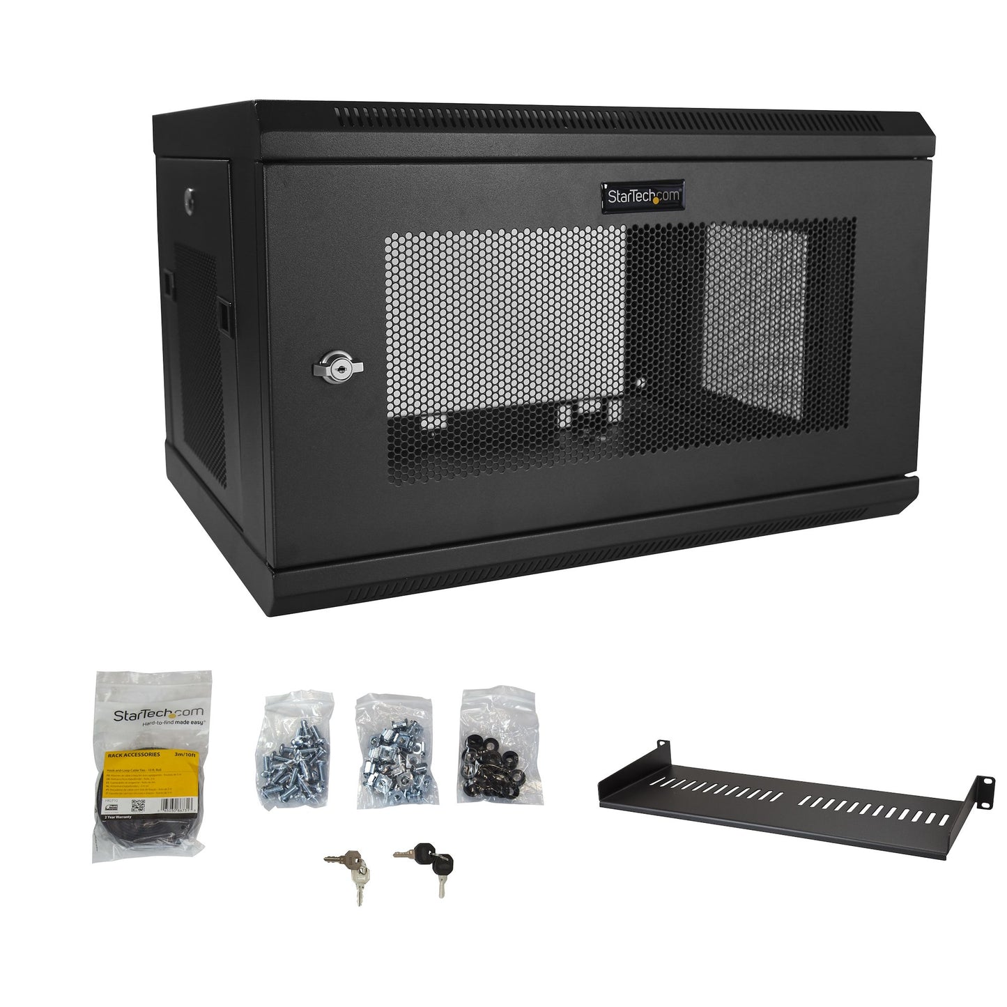 StarTech.com RK616WALM armario rack Bastidor de pared Negro