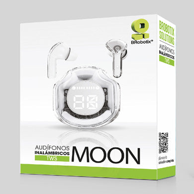 BRobotix MOON Auriculares True Wireless Stereo (TWS) Intra auditivo Llamadas/Música USB Tipo C Bluetooth Blanco