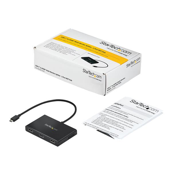 StarTech.com MSTCDP123HD adaptador gráfico USB 3840 x 2160 Pixeles Negro