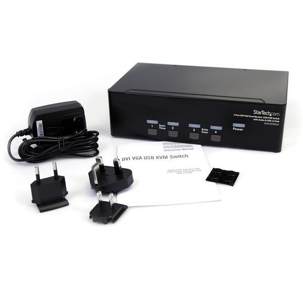 StarTech.com SV431DDVDUA interruptor KVM Negro