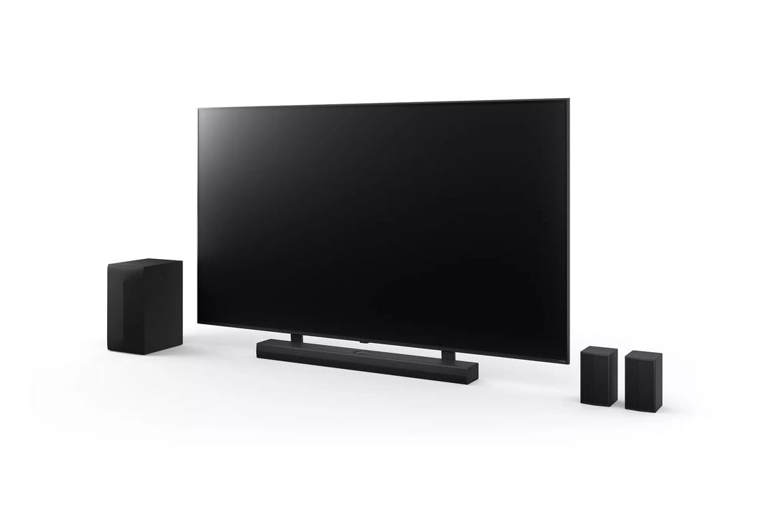 Barra de Sonido LG cine en casa de 500W 5.1.1canales con Dolby Atmos y altavoces traseros