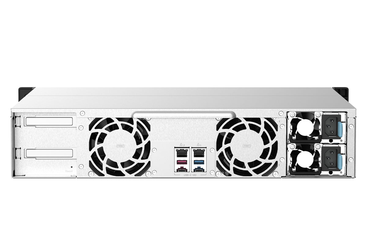 QNAP TS-1273AU-RP-8G NAS Bastidor (2U) Ryzen Embedded V1500B 8 GB DDR4 0 TB QNAP QTS Aluminio, Negro