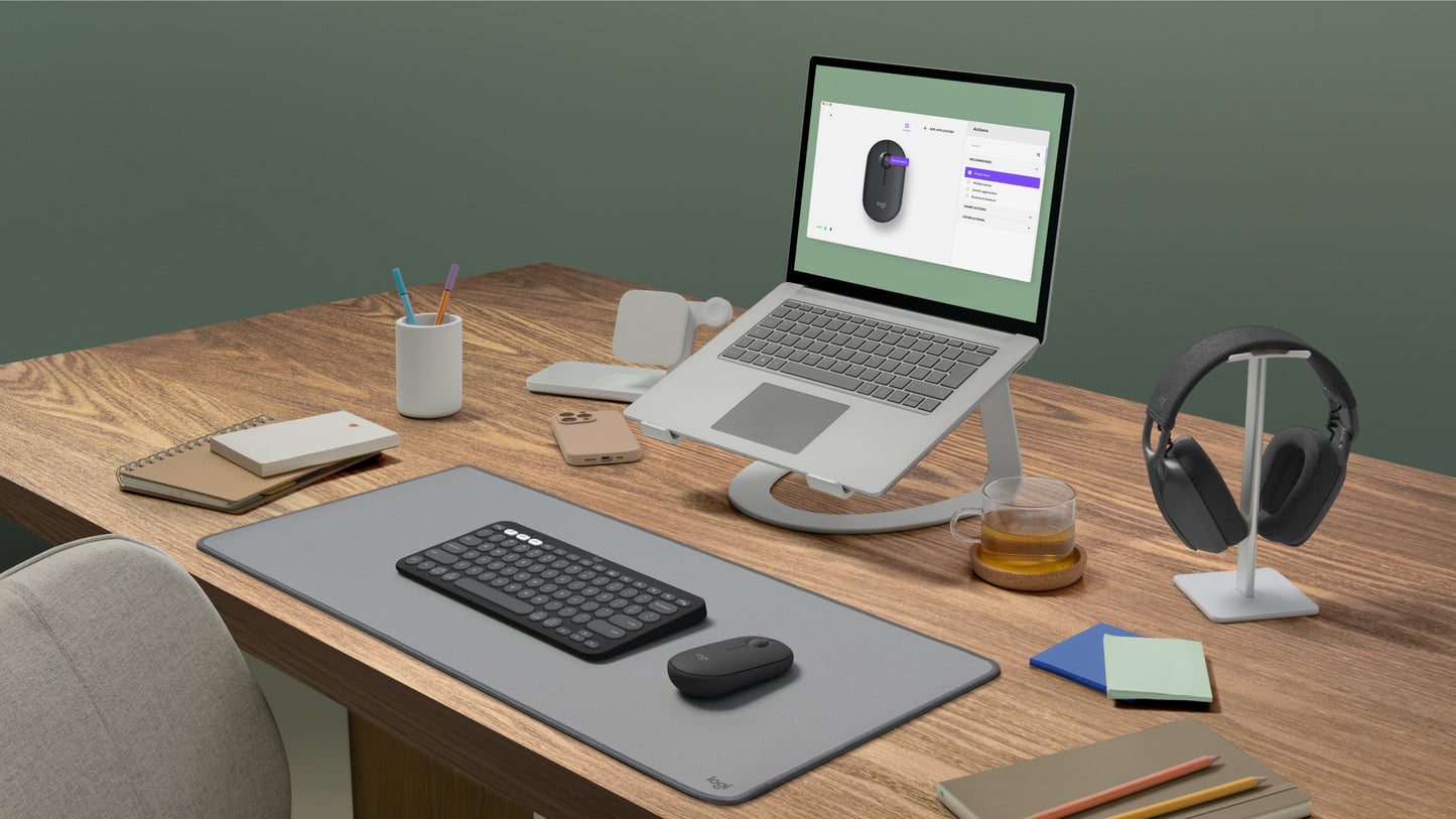 Logitech 910-007049 ratón Oficina Ambidiestro RF inalámbrico + bluetooth Óptico 4000 DPI