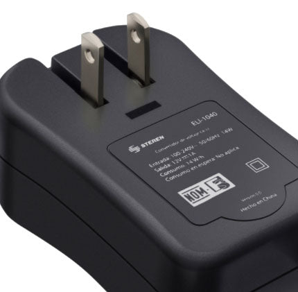 Eliminador Regulado Steren 12Vcc para Cámaras CCTV Color Negro