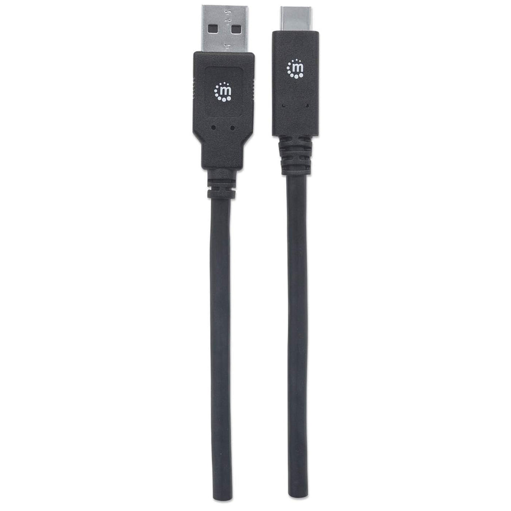 Cable Manhattan USB A-C 3.1 Súper Velocidad 2m Color Negro