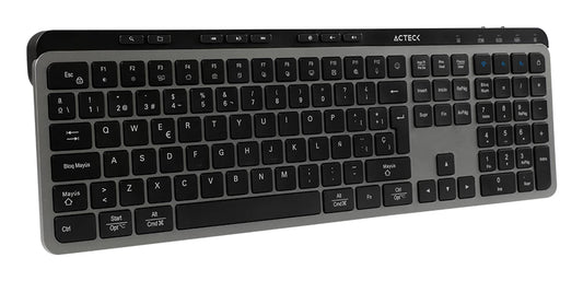 Teclado Multidispositivo Acteck Inspire Krea TI755/2.4MHz+2modosBT Elite Negro-Gris