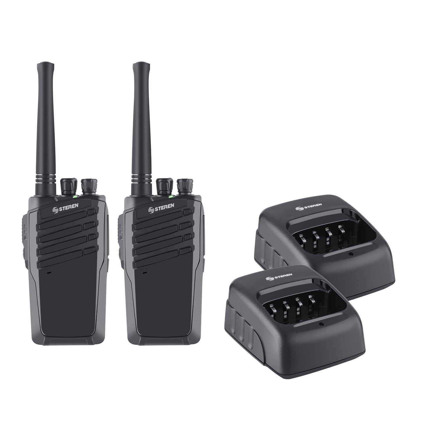 Kit Radio Steren RAD-010 2 Radios de 2 Vías Amateur 3W Color Negro