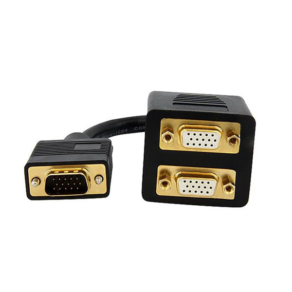 StarTech.com VGASPL1VV cable VGA 0.3 m VGA (D-Sub) 2 x VGA (D-Sub) Negro