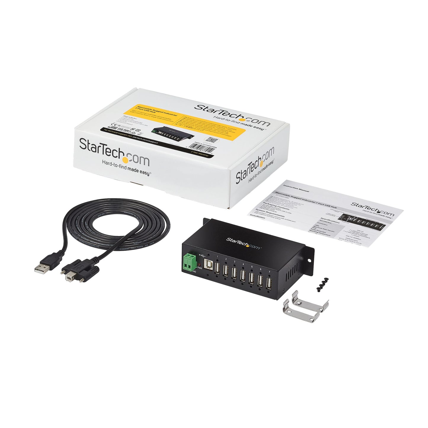 StarTech.com ST7200USBM nodo concentrador USB 2.0 Type-B 480 Mbit/s Negro