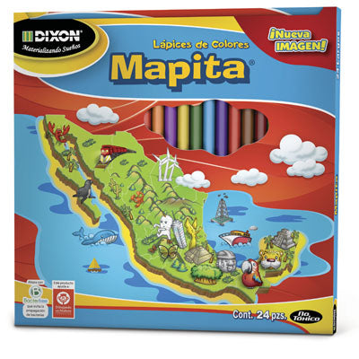 Lápices de Colores Mapita Largo Madera c/24 piezas