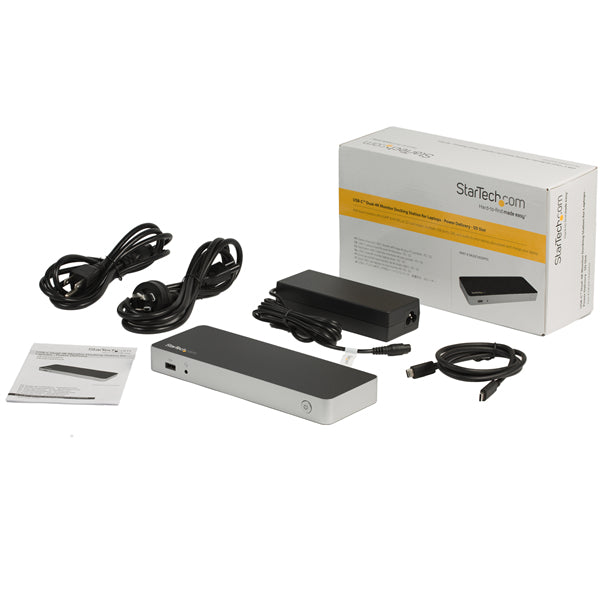 StarTech.com DK30CHDDPPD base para laptop o replicador de puertos Alámbrico USB 3.2 Gen 1 (3.1 Gen 1) Type-C Negro, Plata