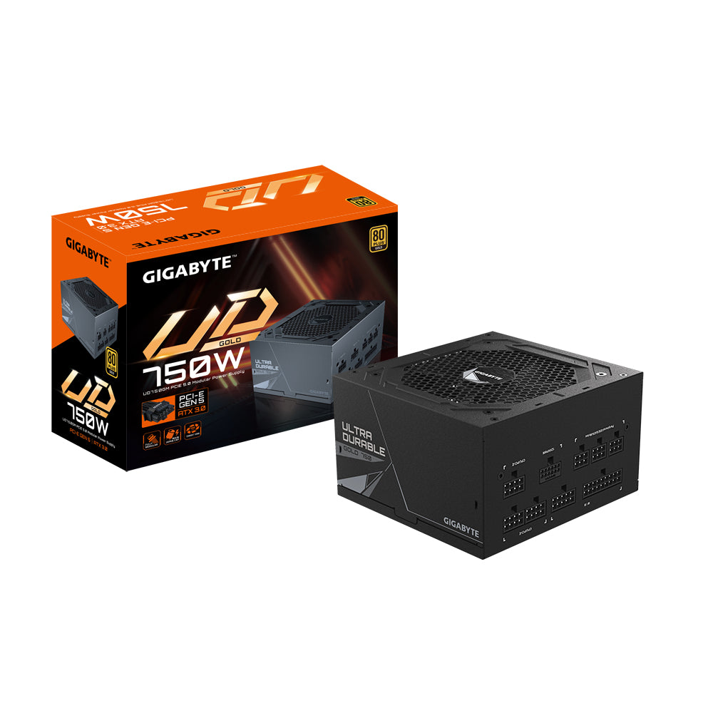 Fuente de Poder Gigabyte GP-UD750GM PG5 80 PLUS Gold Modular 24-pin ATX 12VHPWR 120mm 750W