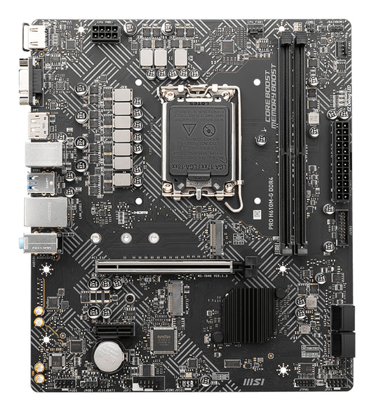 Tarjeta Madre MSI PRO H610M-G DDR4 Micro-ATX LGA 1700 Intel H610 64GB DDR4 HDMI/DP