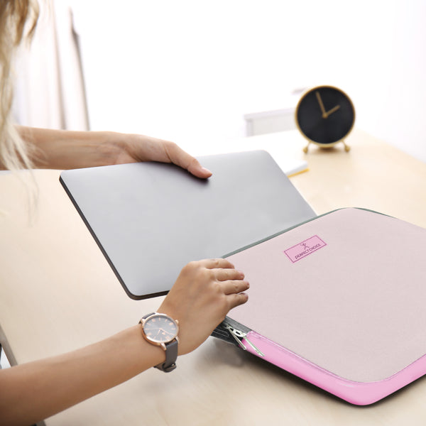 Funda Perfect Choice Bagiq de Neopreno para Laptop 15" Color Rosa