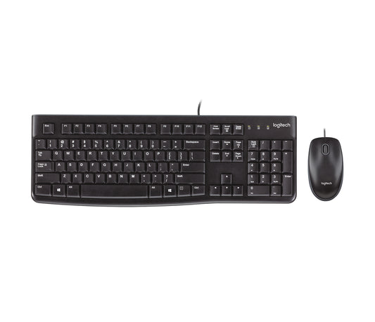 Teclado y Mouse Logitech MK120 Alámbrico USB Color Negro