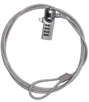 Candado de Seguridad TechZone con Combinación Tipo T Cerradura de 4 dígitos Acero Inoxidable Recubierto de Vinil
