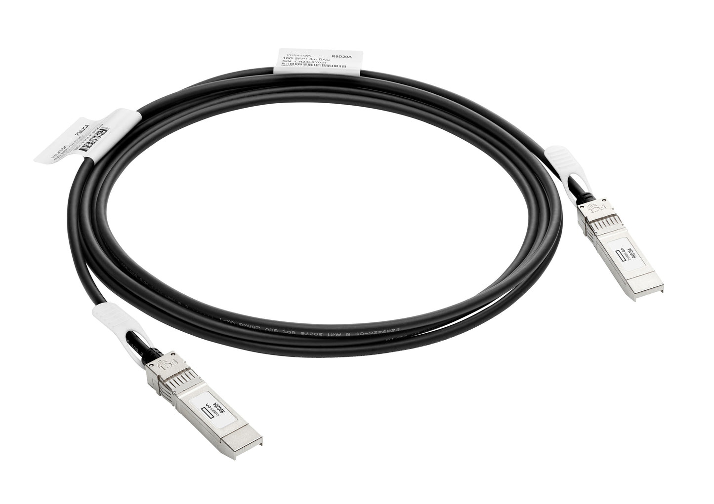 HPE Aruba Networking Networking Instant On 10G SFP+ to SFP+ 3m Direct Attach Copper Cable cable InfiniBand y de fibra óptica SFP+ Negro, Plata