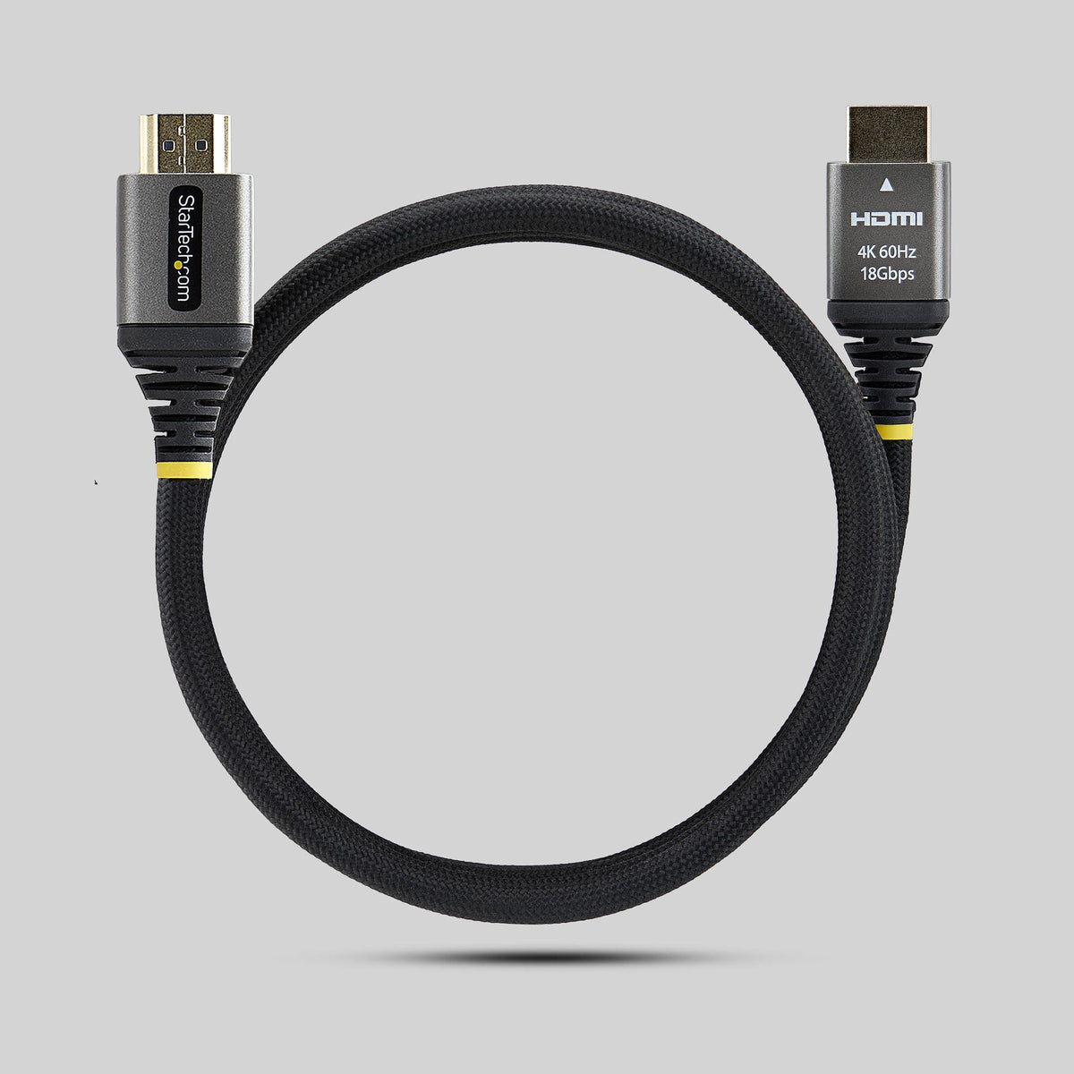 StarTech.com HDMI2-FLEX-4K60-1M cable HDMI HDMI Tipo A (Estándar) Negro, Plata
