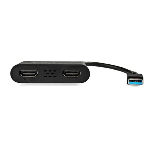 Adaptador de video StarTech.com USB32HD2 USB 3.0 a 2 HDMI, 4K a 30 Hz, para 2 pantallas, negro