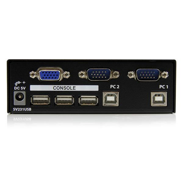 StarTech.com SV231USB interruptor KVM Negro