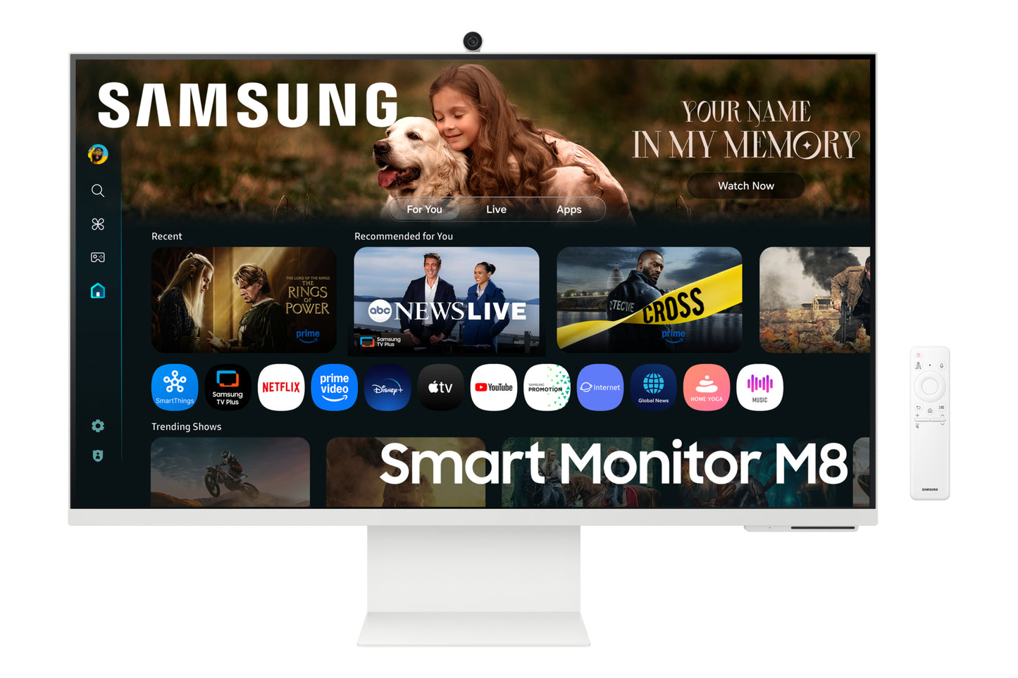 Samsung M8 LS32FM801ULXZX monitor de computadora 81.3 cm (32") 3840 x 2160 Pixeles 4K Ultra HD LCD Blanco