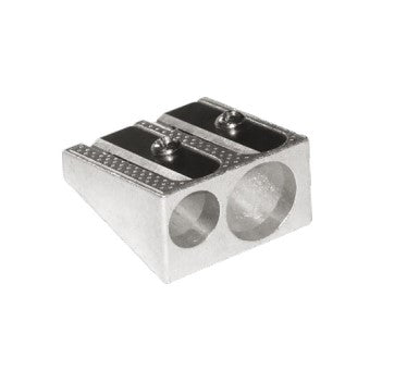 SACAPUNTAS MAE METALICO DOBLE TRIANGULAR C/12 PZAS