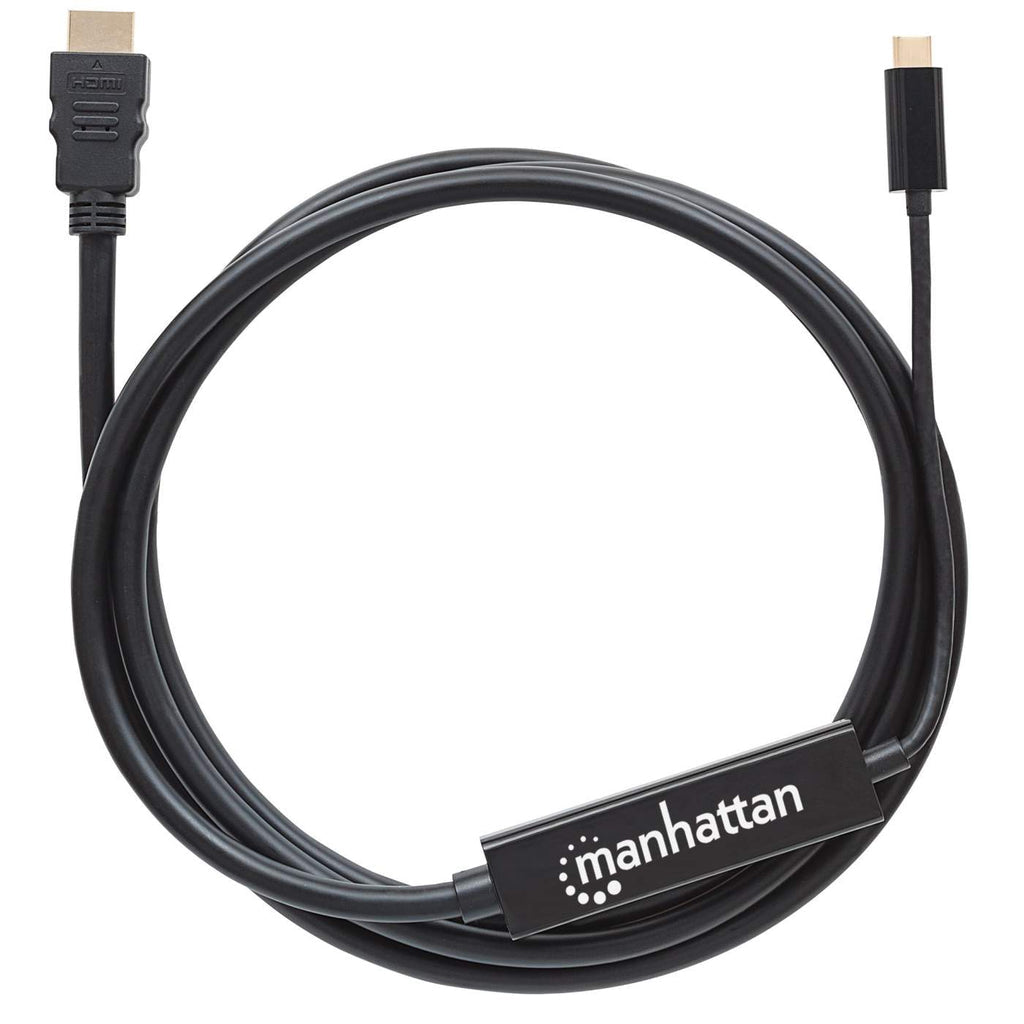 Cable Manhattan Adaptador USB-C a HDMI 4K Salida 2m Color Negro