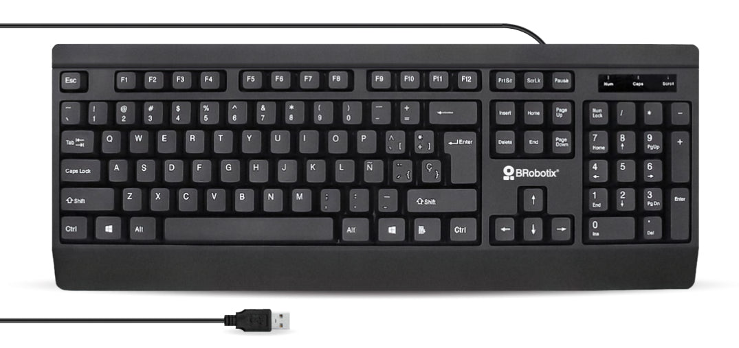 BRobotix 6007181 teclado Universal QWERTY Inglés Negro