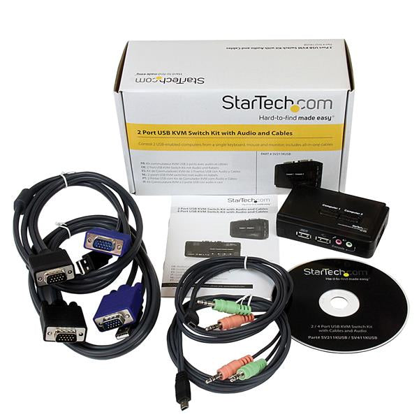 StarTech.com SV211KUSB interruptor KVM Negro