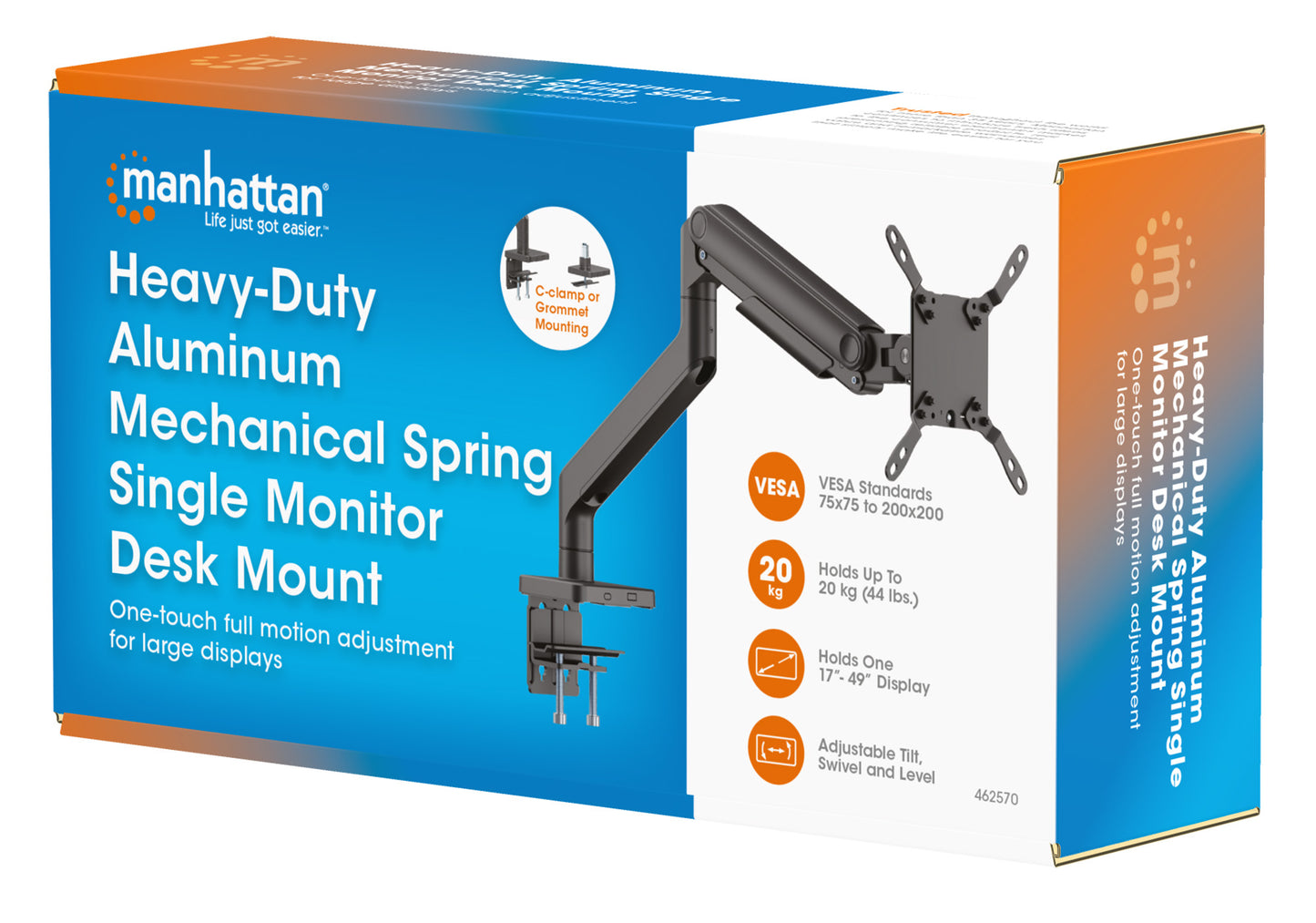 Soporte Monitor Manhattan p/1 Monitor 17 a 49 Escritorio pistón