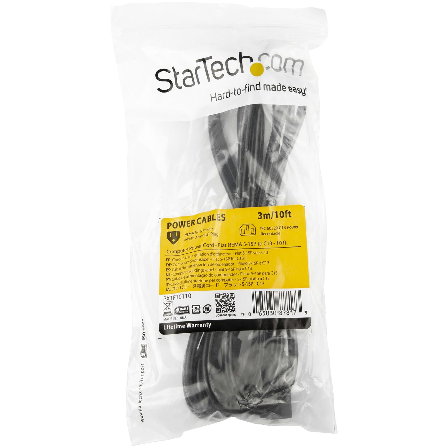 StarTech.com PXTF10110 cable de alimentación Acoplador C13
