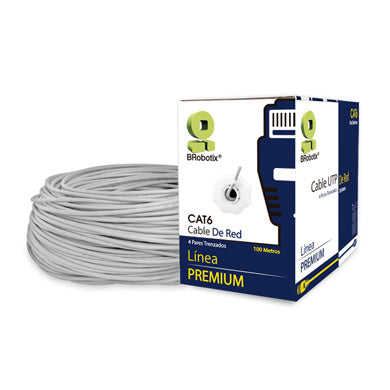 BRobotix 62410 cable de red Gris 100 m Cat6 U/UTP (UTP)