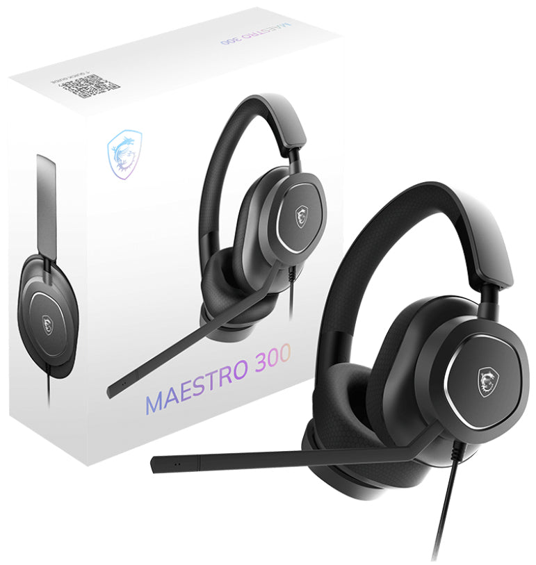 Diadema Maestro MSI 300 Alámbricos 1.5m Negro USB-C