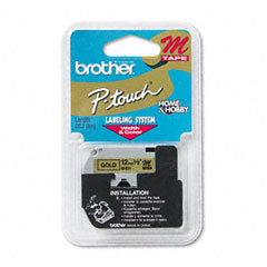Cinta Brother M831 Negro sobre Dorado 12MM PT85