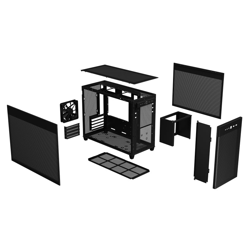 Gabinete Asus Prime AP201 Black Paneles de Malla Micro ATX Negro
