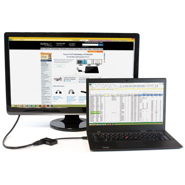 StarTech.com MDP2HDVGA adaptador de cable de vídeo 0.15 m Negro