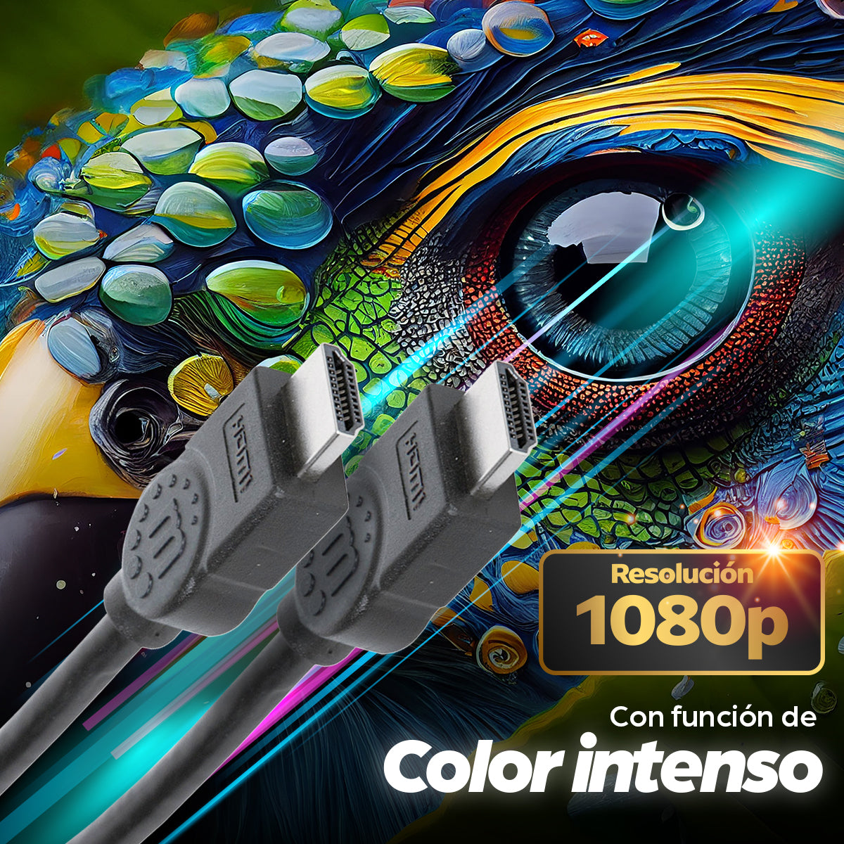 Cable Manhattan HDMI 1.3 M-MAlta Velocidad Blindado 7.5m Color Negro