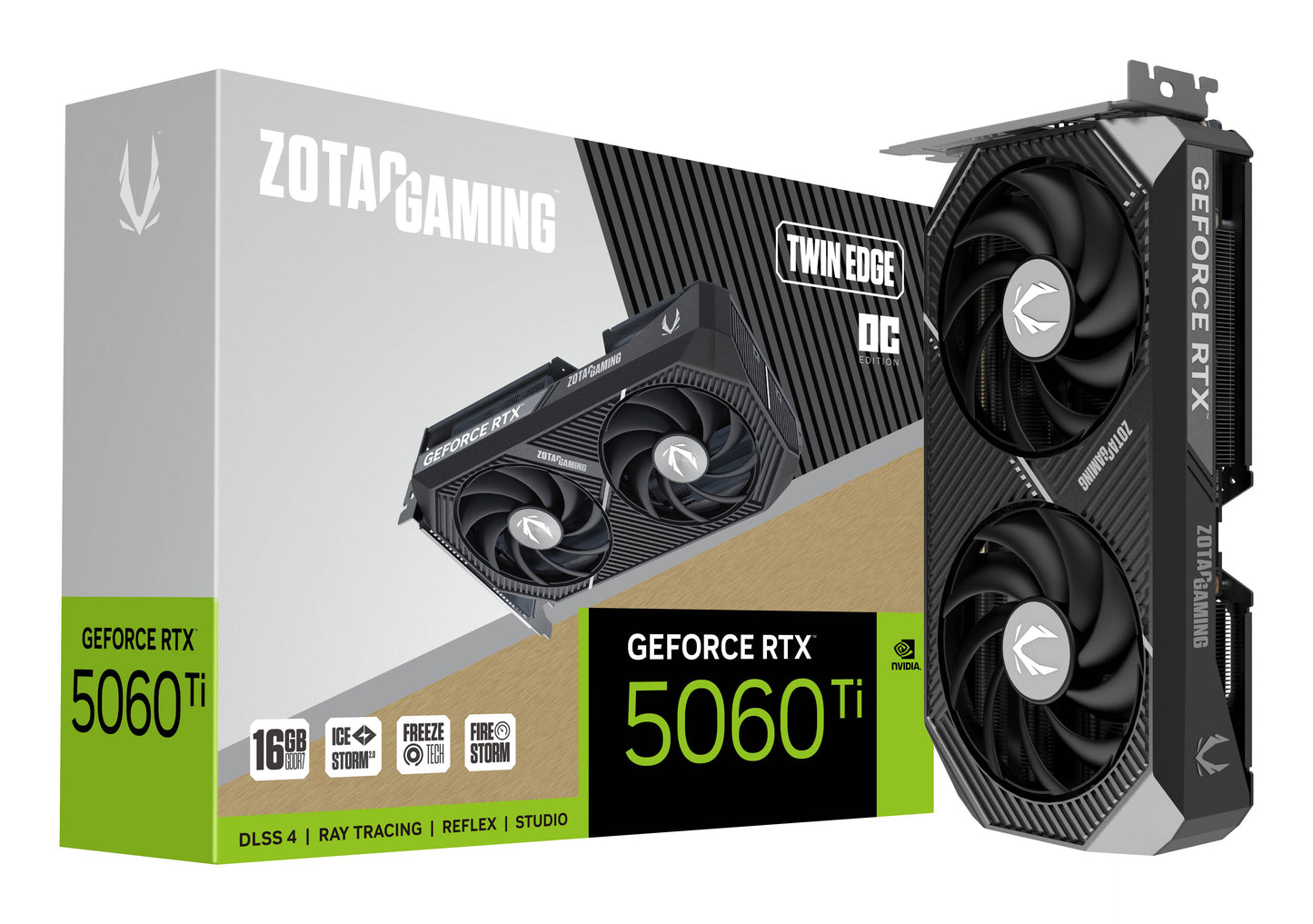 Tarjeta de Video Zotac NVIDIA GeForce RTX 5060 Ti Edge OC 16GB 128-bit GDDR7 PCI Express x8 5.0